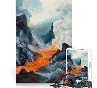 Volcanic Eruption 1000 Piece Jigsaw Puzzles for Teenagers Jigsaw Mind Training Easy Enjoyment Laser Cut Lovely Gift (38x26cm)