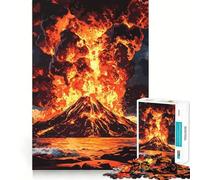 Volcanic Eruption Adult Jigsaw Puzzles1000 Pieces Brain Game Gift High Precision Die Cut Relaxing Indoor Group Activity (38x26cm)