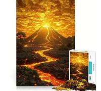 Volcanic Eruption Jigsaw for Teenagers1000 Pieces Mind Boost Game Firm Fit Secure Assembly Bonding Activity for Loved Ones (50x75cm)