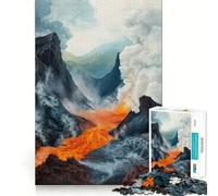 Volcanic Eruption Jigsaw Puzzle 1000 Pieces Focus Building Toy Firm Fit Secure Assembly Holiday Indoor Entertainment Toy (38x52cm)