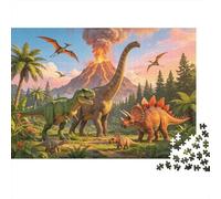 Volcanic Eruption Jigsaw Puzzles 1000 Piece Recyclable Material Dinosaur Valley Puzzle for Adults Great Gift Idea Fun Family Gaming Time Activity 70x50cm/1000pcs