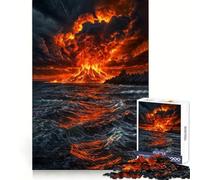 Volcanic Eruption Jigsaw Puzzles 1000 Pieces for Teenagers Improve Memory Peaceful Fun Laser Cut Heartfelt Gift (50x75cm)