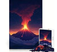 Volcanic Eruption Jigsaw Puzzles 1000 Pieces for Teenagers Improve Memory Peaceful Fun Laser Cut Heartfelt Gift (38x52cm)