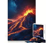 Volcanic Eruption Jigsaw Puzzles 1000 Pieces for Teenagers Improve Memory Peaceful Fun Laser Cut Heartfelt Gift (38x26cm)