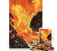 Volcanic Eruption Jigsaws 1000 Pieces for Adults Focus Ability Mindful Escape Interlock Well Meaningful Gift (38x52cm)