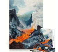 Volcanic Eruption Jigsaws 1000 Pieces for Adults Focus Enhance Stress Relief Fun Smooth Cut Festive Gift (50x75cm)
