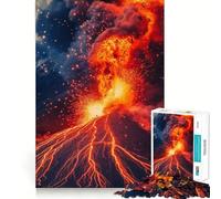 Volcanic Eruption Jigsaws for Adults1000 Pieces Brain Memory Game Fine Cut Premium Finishing Engaging Way to Pass Free Hours (38x26cm)