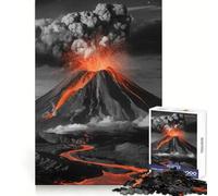 Volcanic Eruption Landscape Jigsaw 1000 Pieces for Adults Focus Ability Time Well Spent Interlock Well Xmas Surprise (38x26cm)