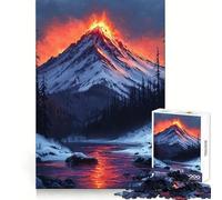 Volcanic Eruption Landscape Puzzle for Adults 1000 Pieces Brain Capacity Tranquil Pastime Secure Lock Creative Gift (50x75cm)