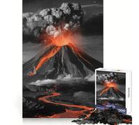 Volcanic Eruption Landscape Puzzles for Adults 1000 Puzzles Smart Exercise Light Enjoyment Accurate Edges Holiday Treat (38x52cm)