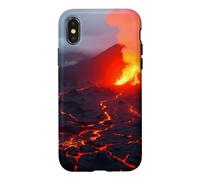 Volcanic Eruption Lava Flow Mountain Landscape Artwork Case for iPhone X/XS
