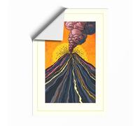 Volcanic Eruption Modern Unframed Wall Art Print A2 (59.4×42cm), Wall Decor for Living Room, Bedroom, Office & Home, Art Gift