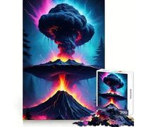 Volcanic Eruption Mushroom Cloud Jigsaws 1000 Pieces for Adults Mental Sharpness Cozy Pastime Precise Fit Holiday Treat (38x26cm)