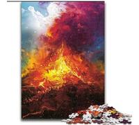 Volcanic Eruption Oil Painting Jigsaw Puzzles 1000 Pieces for Adults Teens, Challenging Game Toys Every Piece Is Unique - Challenging Family Fun Game (50x75cm)