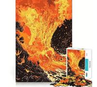 Volcanic Eruption Puzzle for Adults 1000 Pieces Memory Play Game Firm Fit Secure Assembly Meaningful Connection Building Game (38x26cm)