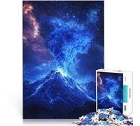 Volcanic Eruption Under StarsJigsaw Puzzle for teenagers 1000 Pieces Analysis and logic Wishlist with Santa Claus 38x26cm