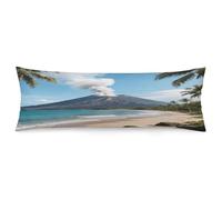 Volcanic Island Body Pillow Cover Soft Skin-Friendly Pillowcase Ultra Soft and Breathable Pillow Case with Hidden Zipper Cooling Body Pillow Pillowcase Long Pillow Case