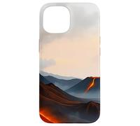 Volcanic Landscape Lava Mountain Horizon Scene Case for iPhone 15