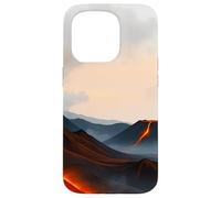 Volcanic Landscape Lava Mountain Horizon Scene Case for iPhone 15 Pro