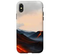 Volcanic Landscape Lava Mountain Horizon Scene Case for iPhone X/XS