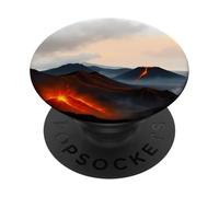 Volcanic Landscape Lava Mountain Horizon Scene PopSockets Adhesive PopGrip