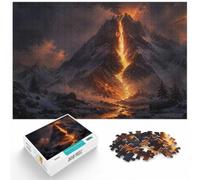 Volcanic Mountain Eruption, Classic Puzzle, 1000 Pieces, 1000pcs (52x38cm) | For longer indoor activities: 1000-piece jigsaw puzzle for adults offers 1000 pieces for a longer challenge.