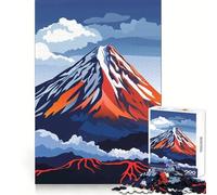 Volcanic Mountain Landscape Jigsaws 1000 Pieces for Adults Mental Sharpness Cozy Pastime Precise Fit Holiday Treat (38x52cm)