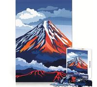 Volcanic Mountain Landscape Puzzle for Teenagers 1000 Pieces Cognitive Recall Restful Pleasure Sharp Cut Unique Gift (50x75cm)