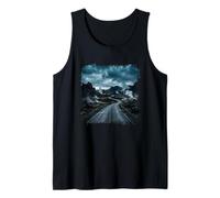Volcanic Road Dark Landscape Winding Scenic Path Tank Top