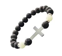 Volcanic Rock Bracelet | Men Women Rock Stone Beads Volcanic Rock Bracelet,Exquisite Natural Stone Jewelry, Fashionable Beaded Bracelets for Families, Friends, Lovers Holidays, Refer to description