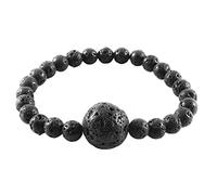 Volcanic Stone Bracelet Bracelet Jewelry Clip on Valentines Earrings (A, One Size)