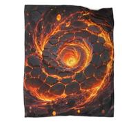 Volcanic swirl 3D microfiber throw blanket fleece feel sofa decor | 50x60inchplush microfiber comfort soft touch cozy warmth lightweight bedding sofa lounge home textile gift travel modern