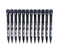 Volcanics 12-Pack Magnetic Whiteboard Pens Black, Bullet Tip, Low Odor Dry Erase Markers with Eraser Caps for Home, Office on Whiteboard and Refrigerator