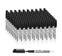 Volcanics Black Chisel Tip Whiteboard Pens 80 Pack, Dry Erase Markers Bulk for White Board, School, Office, Classroom, Low Odor, Bold Black Ink, Large Quantity for Teachers and Businesses