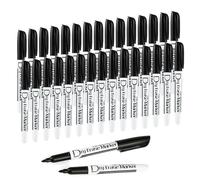 Volcanics Black Whiteboard Pens Dry Erase Marker with Low Odour Fine Tip Pack of 30