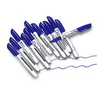 Volcanics Blue Dry Erase Markers Low Odor Fine Whiteboard Markers Thin Box of 12