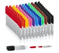 Volcanics Whiteboard Pens Dry Erase Markers Dry Wipe Pen 125 Pack Assorted Colours For Home School and Office