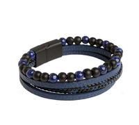Volcanicx Wellness & Relief Bracelet, Volcanic Menopause Bracelet for Slimming, Volcanicx Menopause Bracelet, Natural Stone Obsidian, Menopause Weight Loss for Women and Men (9.25in, Blue)