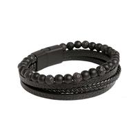 Volcanicx Wellness & Relief Bracelet, Volcanic Menopause Bracelet for Slimming, Volcanicx Menopause Bracelet, Natural Stone Obsidian, Menopause Weight Loss for Women and Men (7.48in, Black)
