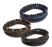 Volcanicx Wellness & Relief Bracelet, Volcanic Menopause Bracelet for Slimming, Volcanicx Menopause Bracelet, Natural Stone Obsidian, Menopause Weight Loss for Women and Men (8.26in, Mixed)