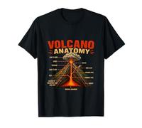 Volcano Anatomy Geology Science Volcano Components T-Shirt
