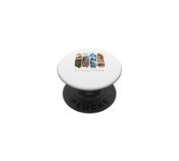 Volcano and Surf Waves Vacation El Salvador PopSockets Adhesive PopGrip