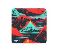 Volcano Bloom Print Fridge Magnets For Home Kitchen Office Accessories Holiday Decor Gifts Daily Use
