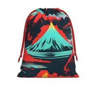 Volcano Bloom Print Gift Stylish Bags Holiday Parties Wedding Favors Candy Wrapping Storage Reusable
