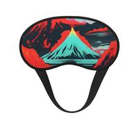 Volcano Bloom Print Soft Washable Comfort Eye Mask for Sleeping Travel Home Hotel Airplane Camping