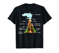Volcano Components Geology Boys Girls Volcanos T-Shirt