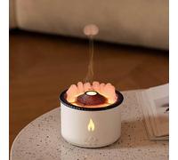 Volcano Diffuser Air Purifier Humidifier for Home and Bedroom - Flame Effect Essential Oils Humidiffiers, Two Light Colour and Two Mist Mode Aromatherapy with Remote Control by WonderWish