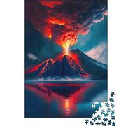 Volcano Eruption Night Jigsaw Puzzles for Adults Interesting Puzzles 1000 Pieces Impossible Puzzle for Adults Gifts 38x26cm/1000pcs