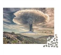 Volcano Eruption Scene 1000 Piece Jigsaw Puzzles Massive Volcanic Eruption for Adult Educational Games Beautiful Decoration Difficult Challenging Male And Female Birthday 70x50cm/1000pcs Gifts