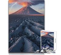 Volcano Eruption with Lightning Strikes 1000 Piece Adult Puzzles Interactive Educational Skill Game Great Meaningful Gift Idea Size 38x26cm
